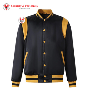 Alpha Phi |   Chaqueta de Seda Satinada para Hombre con Bordado de la Fraternidad Alpha |   Chaqueta Bordada de Fraternidad, Chaquetas Bomber de Satén Personalizables - Product Image 5