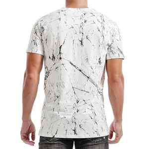 Impression par transfert par sublimation personnalisée de haute qualité devant vierge 100% coton T-shirt à manches courtes pour hommes - Product Image 3