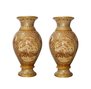 Jarrón de Metal Color Latón, Centro de Mesa Decorativo para Hogar u Oficina, Regalo, Diseño Vintage y Moderno, Multiusos - Product Image 2