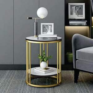 Table d'appoint en métal élégante pour la maison, offrant une surface pratique pour les lampes, les livres, les plantes et les objets essentiels au quotidien - Product Image 3