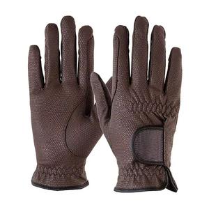 Gants d'équitation équestre d'hiver de haute qualité en cuir doigt complet étanche anti-dérapant respirant crochet boucle fermeture personnalisable - Product Image 5