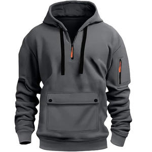 Sudadera con Capucha de Forro Polar Extra Grande para Hombre, Sudadera de Calle de Peso Pesado con Bolsillo Tipo Canguro para Uso Casual en Invierno - Product Image 3