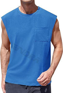 Chaleco corto de lavado de peso pesado de alta calidad, camisetas sin mangas ajustadas recortadas personalizadas - Product Image 2