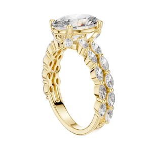 Anillo Solitario Ovalado con Diamante de Laboratorio de 2.72 CT para Mujer, Claridad VVS-VS EF, Oro de 18KT, 14KT, 10KT y Plata 925, Oro Rosa, Amarillo - Product Image 5