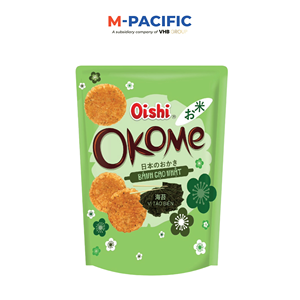 Galletas de arroz japonesas Oishi Okome a granel Vietnam exclusivas para bocadillos saludables 60g sabor a algas - Product Image 1