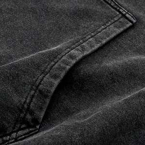 เสื้อฮู้ดดี้ทรงบ็อกซี่สไตล์วินเทจสำหรับผู้ชาย Grapple Master ผ้าโพลีเอสเตอร์ 100% หนานุ่ม ลายเรียบ แต่งขอบคอแบบดิสเทรส - Product Image 6