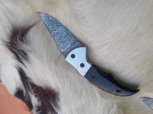 Damascus Phantom Folding Knife For Hunting Use - Product Image 3