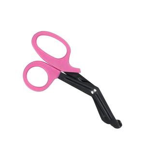 Ciseaux de pansement à poignée en plastique rose Ciseaux de toile d'infirmière Ciseaux de coupe professionnels à poignée en plastique en acier inoxydable - Product Image 5