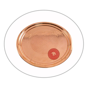 Plateau de service en acier inoxydable de 14 pouces en gros |   Assiette Ronde de Qualité Supérieure pour la Cuisine, l'Hôtellerie, la Restauration et les Services de Traiteur - Product Image 1
