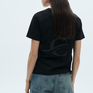 T-shirt décontracté d'été pour femme à manches courtes, couleur personnalisable et tissu en toile écologique - Product Image 3