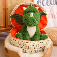 Œufs de dinosaure amusants en peluche transformables en jouets en peluche de dinosaure, poupée de dragon, coussin de sommeil pour cadeaux