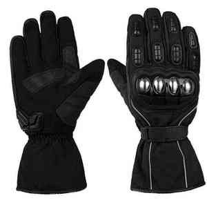Gants de moto en cuir à doigts complets avec technologie tactile, coupe-vent, course, hiver, respirant, motocross, antidérapant, conduite - Product Image 6