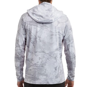 Sudadera con capucha de pesca de sublimación de poliéster reciclado personalizado nueva camisa ligera de secado rápido transpirable de manga larga logotipo frontal - Product Image 3