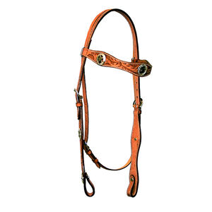 Bride de cheval durable en cuir occidental réglable de qualité supérieure pour l'entraînement et les spectacles d'équitation - Product Image 2