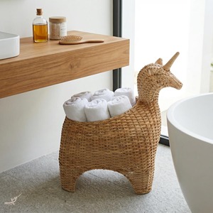 Panier licorne en rotin tressé à la main, paniers de rangement faits à la main, rotin naturel, moderne, multifonctionnel, fabriqué au Vietnam - Product Image 4