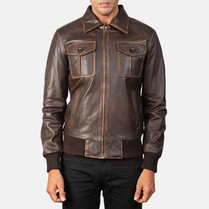 Veste en cuir pour hommes, tenue élégante cintrée à petit budget Meilleur produit de qualité Vente en ligne Veste en cuir pour hommes - Product Image 4
