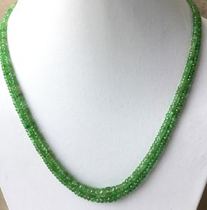 Collier de perles facettées en tsavorite, pierre précieuse naturelle, perles de tsavorite pour la fabrication de bijoux fins, collier de perles de pierres précieuses - Product Image 4