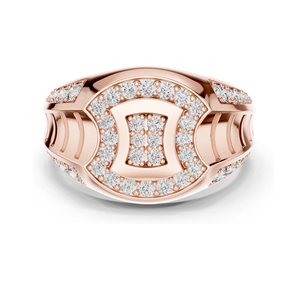 Bague pour femme sertie de diamants et de moissanites, 0,814 CT VVS-VS EF, diamants de laboratoire, or 18 carats, 14 carats, 10 carats et argent 925, rose - Product Image 1