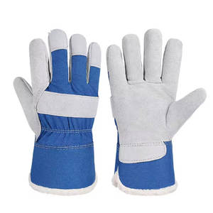 Guantes de Trabajo de Cuero Vacuno Amarillo al por Mayor de Fábrica, Guantes de Seguridad para Hombre y Mujer, Protección UV, Deportes - Product Image 1