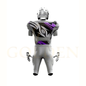 ชุดกีฬาอเมริกันฟุตบอลคุณภาพสูงสำหรับผู้ชาย น้ำหนักเบา ผลิตจากโพลีเอสเตอร์ 100% สีปรับแต่งได้ บริการ OEM - Product Image 2