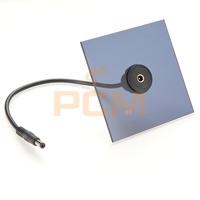 Câble de montage sur panneau rond DC 5521, connecteur à fourche à diapason DC 5,5 mm x 2,1 mm, rallonge de cordon d'alimentation pour éclairage LED, caméras de vidéosurveillance