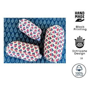 Juego de 3 Bolsas de Algodón Orgánico Reutilizables Ecológicas, Portátiles y de Lujo Sostenible, con Cierre y Estampado Floral - Product Image 2