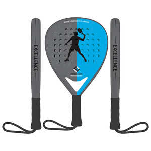 Raquette de paddle en fibre de carbone pleine, de qualité professionnelle, avec face en EVA souple, légère, durable, écologique et personnalisable - Product Image 2