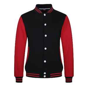 Chaqueta Universitaria de Béisbol con Logotipo Personalizado OEM para Hombre, Chaqueta de Lona Lisa con Cuello Alto para la Temporada de Primavera - Product Image 1