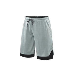 2025 hommes séchage rapide maille sport Shorts taille élastique Joggers Fitness athlétique entraînement Gym Shorts plaine teint Technique - Product Image 6