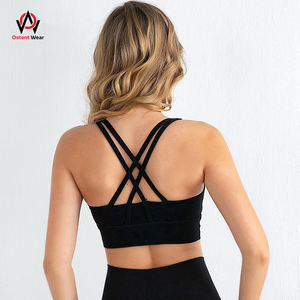Sujetador de gimnasio XL de alta calidad para mujer, sujetador de Yoga acolchado transpirable con estampado, Sujetador deportivo de talla grande a bajo precio para adultos - Product Image 6