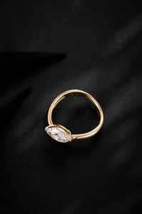 14K Vintage & Classic 1ct Lab Grown Diamond Ring Joyería fina Colgantes y dijes de moda - Product Image 4