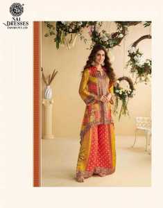 Conjunto de Kurta de Seda para Niñas, Elástico, Cómodo, Protección Solar, Sin Arrugas, Secado Rápido, Estilo Tradicional, Largo Medio, Neeta - Product Image 6