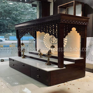 Indian Hand Carved <b>Mandir</b> <b>for</b> Hindu Families Sagwan Wood Temple Manufacturer Lakshmi Narayan Exclusive <b>Pooja</b> <b>Mandir</b> Uk Australia - Product Image 3