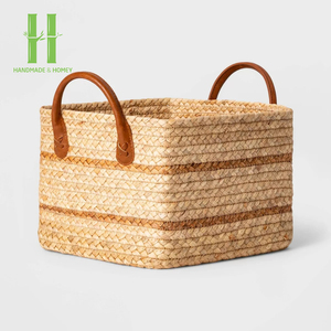 Eco-Friendly Handwoven Multifunction Water Hyacinth Clothing Organizer for Serving Customizable OEM Rectangle Shape Bohemian - Product Image 6