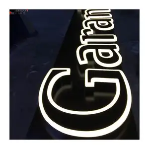 Впечатляющий пользовательский 3d светодиодный бизнес-вывеска с подсветкой 3d светодиодный логотип письмо Акриловая вывеска