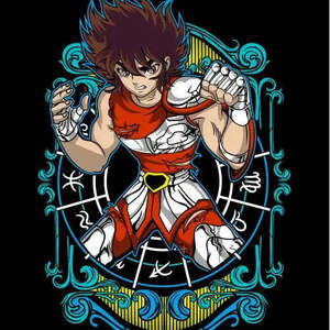 T-shirt en coton Zodiac Knight, design Seiya pour hommes, pour usage promotionnel - Product Image 3