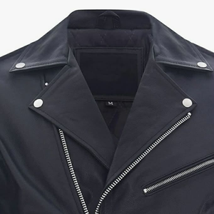 เสื้อแจ็คเก็ตหนังแท้สำหรับผู้ชาย ขับขี่มอเตอร์ไซค์  แบบนักบิด |   ผู้จัดจำหน่ายเสื้อผ้าแฟชั่นระดับพรีเมียมแบบขายส่ง |   โรงงานรับผลิตแบบ OEM ODM และตามความต้องการของลูกค้า - Product Image 6