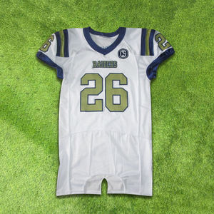 Camiseta de fútbol americano Premium, uniforme de fútbol personalizado de estilo profesional, tela transpirable, sublimación corta hecha en Pakistán para escuelas - Product Image 2