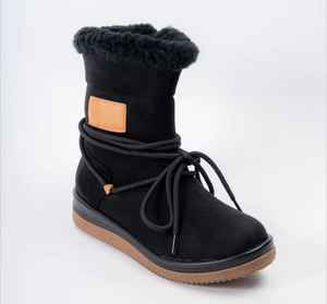 รองเท้าบูทขนสัตว์สำหรับผู้หญิง สวมใส่สบาย เหมาะสำหรับฤดูหนาว บุขนเทียม รองเท้าบูทข้อเท้าแบบสวม ใส่สบาย เหมาะสำหรับกิจกรรมกลางแจ้ง - Product Image 6