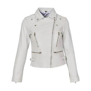 Chaqueta de cuero de alta calidad para mujer al por mayor, chaqueta de cuero de manga larga con diseño personalizado para la calle - Product Image 4