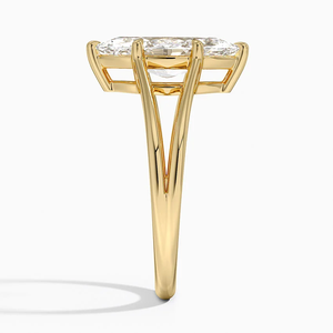 Estilo clásico 1ct Lab Grown Diamond Marquise Cut 14K Oro sólido Split Shank Solitario Anillo de compromiso para hombres y mujeres Regalos - Product Image 3