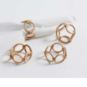 Natural Brown <b>Wooden</b> <b>Napkin</b> <b>Ring</b> Holder Round For Dinning Kitchen Parties Weddings Bedroom Bathroom Outdoor Table Design Area - Product Image 6