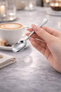 Mr.Spoon Cucchiaino in Acciaio Inox 18/0 150mm Lavabile in Lavastoviglie Resistente Multifunzionale per Caffè e Latte Ristoranti Hotel - Product Image 5