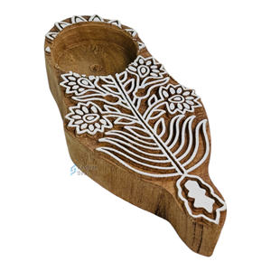 Portavelas Decorativo de Madera con Diseño Floral, Hecho a Mano, Ecológico, para Festivales (Sin Vela), Impresión en 2 Colores - Product Image 5