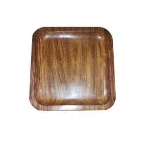 Bandeja para servir rectangular única con asa de madera natural plato para servir de madera de diseño moderno para restaurante y cocina - Product Image 4