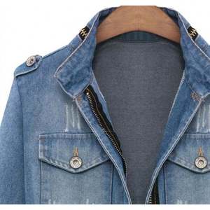 เสื้อแจ็คเก็ตยีนส์แขนยาวแบบซิป ไซส์ S-5XL สไตล์เซ็กซี่สำหรับฤดูใบไม้ผลิและฤดูใบไม้ร่วง เสื้อผ้าผู้หญิงสไตล์ยุโรป ไซส์ใหญ่ ทรงเข้ารูป รุ่น E8412 - Product Image 4