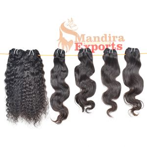Vente en gros d'extensions de cheveux humains vietnamiens noirs 100% Remy soyeux aucun traitement chimique style de vague naturelle style de cheveux indiens - Product Image 6