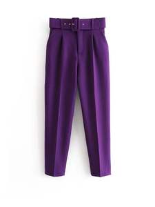 Pantalones profesionales de cintura alta para mujer, nuevos pantalones casuales de Color sólido para verano, estilo frontal plano - Product Image 6