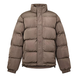 Veste d'hiver pour homme, couleur unie, sur mesure, oversize, matelassée, zippée, imperméable, respirante, en tissu polyester, impression de logo sur le devant - Product Image 3