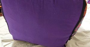 Cojín Decorativo Cuadrado de Patchwork Hecho a Mano en India, 100% Algodón, Bordado, Zafu, Puf de Meditación, Cama para Perros - Product Image 6